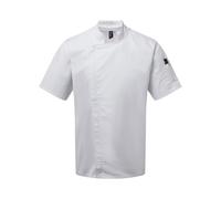 Chefs Zip-Close Short Sleeve Jacket Premier White S