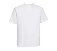 (S, White) Russell Mens Classic Combed Cotton Heavyweight T-Shirt