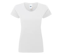 (S, White) Russell Womens/Ladies Round Neck T-Shirt