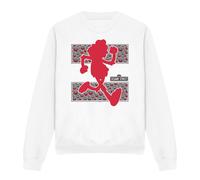 (S, White) Sesame Street Unisex Adult Elmo Running Sweatshirt