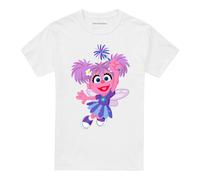 (S, White) Sesame Street Unisex Adult Furry Friends Forever! Abby Cadabby T-Shirt