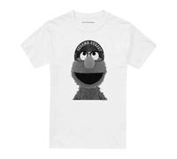 (S, White) Sesame Street Unisex Adult Lee Elmo T-Shirt