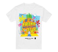 (S, White) SpongeBob SquarePants Mens Friends Pineapple T-Shirt
