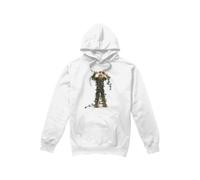 (S, White) Star Wars Mens Chewbacca Fairy Lights Christmas Hoodie