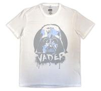 (S, White) Star Wars Unisex Adult Darth Vader Spray Paint T-Shirt