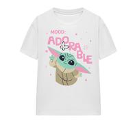 (S, White) Star Wars Womens/Ladies Mood Adorable Grogu T-Shirt