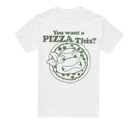(S, White) Teenage Mutant Ninja Turtles Mens You Want A Pizza Me T-Shirt