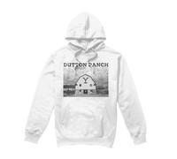 (S, White) Yellowstone Mens Dutton Barn Hoodie