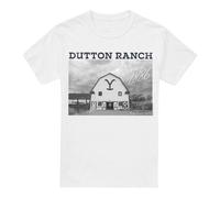 (S, White) Yellowstone Mens Dutton Barn T-Shirt