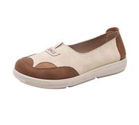 S Women's Shoes 42 Women's Spring and Autumn New Hundred Women's Shoes Breathable Clothing Casual Non-Slip Gloves Lazy Soft Bottom Round Head Casual Shoes White Shoes Women's Advantage, White, 2/2.5