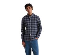 (S, Yale Blue) Farah Mens Brewer Checked Organic Cotton Shirt