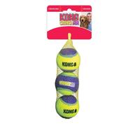 (S, Yellow/Purple) KONG CrunchAir Dog Ball (Pack Of 3)