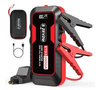 S ZEVZO ET03 Car Jump Starter 2000A Jump Starter Battery Pack for Up to 7.5L Gas and 6.5L Diesel Engines, 59.2Wh Portable 12V Jump Box with USB Ports, LCD Display, Storage Case, and LED Light