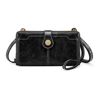 S-ZONE RFID Blocking 6.7 Inch Phone Purse Faux Leather Small Women Crossbody Shoulder Bag Wristlet Wallet 2 Straps