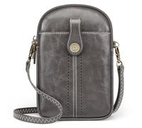S-ZONE Small Crossbody Bags for Women Trendy RFID Blocking Cell Phone Purse Vegan Leather Shoulder Bag with Card Slots