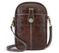S-ZONE Small Crossbody Bags for Women Trendy RFID Blocking Cell Phone Purse Vegan Leather Shoulder Bag with Card Slots
