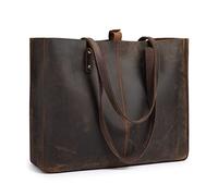 S-ZONE Women Vintage Crazy Horse Leather Tote Shoulder Bag Large Handbag Purse