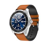 S09 Smartwatch, 1.3-inch Ips Full Circle Touch Color Screen Ip68 Waterproof Call Reminder, Smart Monitoring Bracelet Tracker, Brown Leather.