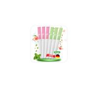 S1.0 6 Flavoured Air Inhaler,3 Pink+3 Green Anxiety Relief Habit Replacing Breathing Stick，Peach and Mint Flavoured Tobacco-Free, Nicotine-Free