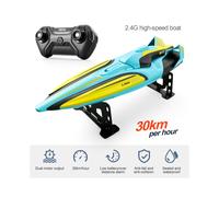 (s1 green) S1 2.4G Rc Boat Double motor Wireless Electric Long Endurance High Speed Racing Boat Speedboat Water