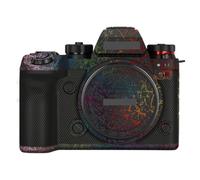 S1 II S1M2 Camera Skin Wrap Anti-Scratch Sticker Coat Vinly Protective Film Body Protector Decals Cover for Panasonic Lumix S1II S1 Mark II (Splash Rainbow Black)