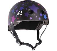 S1 Lifer Helmet for Skateboarding, BMX, and Roller Skating - EPS Fusion Foam, CPSC & ASTM Certified - Black Matte Star XX-Large (58.4 cm)
