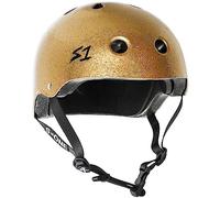 S1 Lifer Helmet for Skateboarding, BMX, and Roller Skating - EPS Fusion Foam, CPSC & ASTM Certified - Gold Gloss Glitter X-Large (57.1 cm)