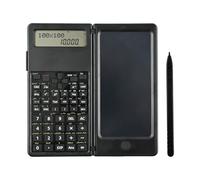 S10 Scientific Calculator with Writing Tablet,401 Function Engineering Scientific Calculator with LED Writing Pad,10+2 Display for School Offices Home,Black