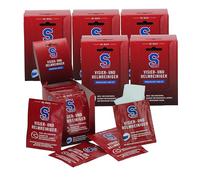 S100 Visor and Helmet Cleaner Cloth Set (60 Pieces) - Visor Cleaner for Motorcycle Helmet, Helmet Visor Cleaner + Free Sticker