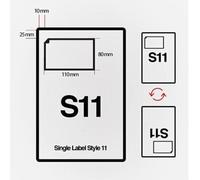 S11 A4 Integrated Address Labels - 110x80mm Sticky Sheets for Ecommerce - Fast Peel, Permanent Adhesive, Laser & Inkjet Compatible, Moisture-Resistant, Ideal for Amazon Shipping (500)