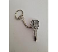 S12 Squash Rackets made of fine English Pewter on a snake keyring Handmade with prideindetails gift packed