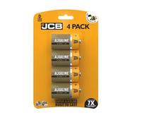 JCB D Super Alkaline, Pack of 4 [up to 7 times more power] 1.5V LR20 MN1300, ideal for everyday hungry devices, long lasting power, anti-leakage technology