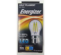 S12871 Energizer Filament LED Golf Bulb 4W/40W 470Lumen Warm White BC B22 Push in Pack of 10