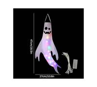 (S13) Halloween Ghost Windsock Day of The Dead Decoration Ghost Windsock Glow in The Dark Horry Hallow Hanging Flag Decor for Garden