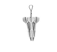 S13 Three Darts English Pewter Emblem Mobile Phone Charm, 4cm Cord, Gift Packed