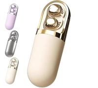 S13 Vibration Massage Bluetooth 6.0 Earbuds, Vibration Massage Bluetooth Headphones with Compact Case,Waterproof Vibration Earphone Case Provide Relaxation and Massages,For Side Sleeper (Beige)