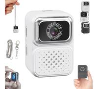 S130 Mini Digital Camera, 0.96-Inch HD Travel Retro Compact Ccd Thumb Cameras, Porable Mini Digital Camera, Tiny Cameras, for Travel Study Recording for Students (white,32G)