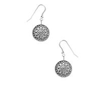 s17 Dart Board Sport Made from fine English pewter with Sterling Silver 925 Stamped Hook Earrings