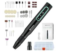 S2 5V Cordless Rotary Tool Kit - LED Display 54 Accessories 6-Speed USB C Charge 1100mAh 30,000RPM 200gcm Torque Silent Motor for Carving, Polishing, Grinding, Drilling, DIY Crafts & Pet Care