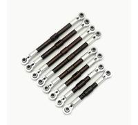 S2 Hard Steel Suspension Link Set with Aluminum Ends Silver for Traxxas 1/18 RC TRX4M 9742R 9749