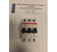 ABB S203-C32 Miniature Circuit Breaker, 3 Pole, Type C, 6/10kA Breaking Capacity, 32 Amp Current (2CDS253001R0324)