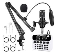 S23+BM800 Podcast Equipment Bundle,Condenser Mic Recording Studio,Streaming Podcast Mic Starter Kit with Voice Changer, Live Sound Card Audio Interface for Computer Vlog Living for YouTube TikTok