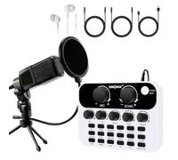 S23+MS60 Podcast Equipment Bundle,Condenser Mic Recording Studio,Streaming Podcast Mic Starter Kit with Voice Changer, Live Sound Card Audio Interface for Computer Vlog Living for YouTube TikTok