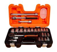 Bahco S240 Socket Set Square Drive 24 Piece 1/2 Drive Chrome Vanadium BAHS240