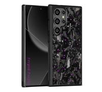 S25 Ultra Carbon Fiber Case - Ultra-Durable & Stylish | Real Forged Carbon Fiber Design | Compatible with Wireless Charging | Perfect for Daily Use & Outdoor Adventures (Purple)