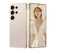 S25 Ultra Cheap Smartphone with 7.3inch HD Drop Screen, 5G Global Version Mobile Phones Multi-Language Support, Waterproof, Fast Charge, Dual Sim Card,Desert Gold-1TB