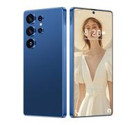 S25 Ultra Cheap Smartphone with 7.3inch HD Drop Screen, 5G Global Version Mobile Phones Multi-Language Support, Waterproof, Fast Charge, Dual Sim Card,Dark Blue-1TB