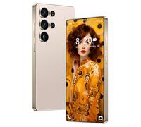S25 Ultra Waterproof Smartphone, 7.3INCH HD Full Screen Face ID, Facial Fingerprint Unlocking Gps, Dual Sim Card, 8000Mah Battery, Android 14.0 OS,Desert Gold-1TB