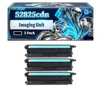S2825cdn Imaging Unit Compatible for Dell H625cdw H825cdw S2825 S2825cdn Printers, With Chip Large Capacity 60000 Pages (3 Pack Black)