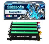 S2825cdn Imaging Unit Compatible for Dell H625cdw H825cdw S2825 S2825cdn Printers, With Chip Large Capacity 60000 Pages (4-Pack BK/C/M/Y)